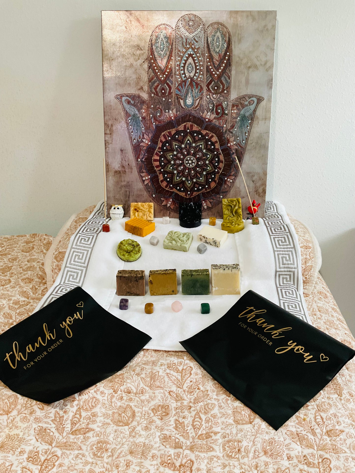 Choose your bundle of 3, Rosemary, Oregano & Clove-Included: Genuine Natural Crystal Incense Holder w/Incense sticks