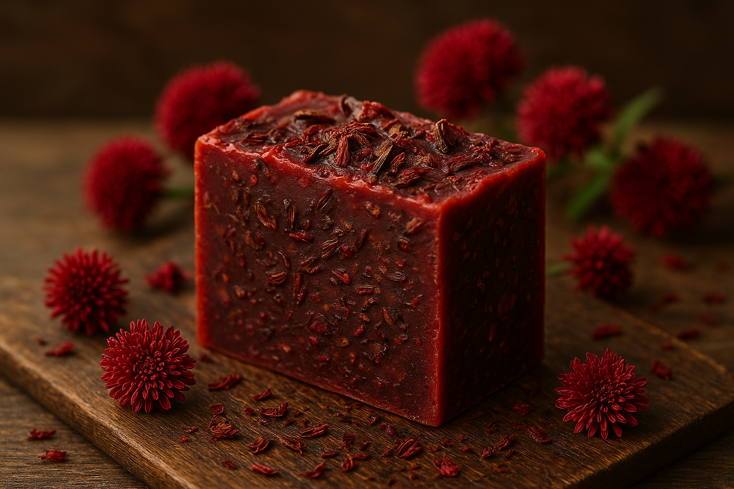 Red clove blossom soap